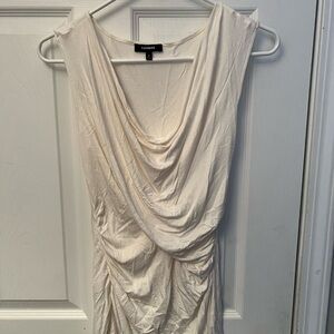 Express Cream Draped Women's top